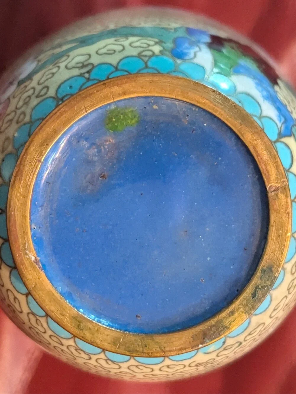Vintage Chinese Cloisonne Enamel Urn/Vase - Picture 8 of 8